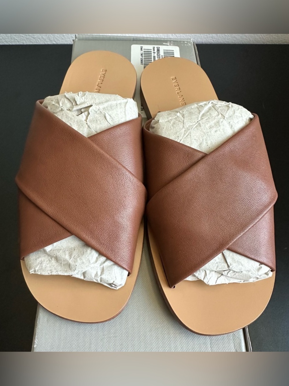 Everlane The Day Crossover Sandal in Sienna Brown Size: 6, NWB - Picture 3 of 15